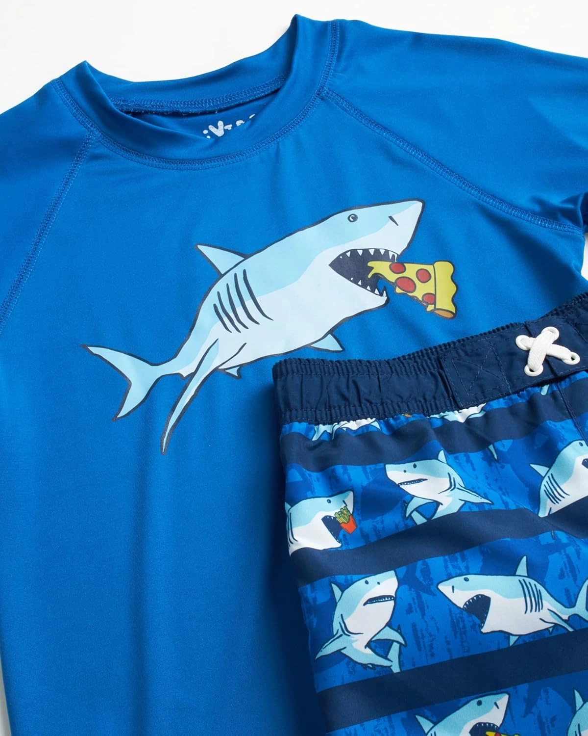 iXtreme Boys Rash Guard Set - 4 Piece UPF 50  Swim Shirt and Bathing Suit Trunks Rash Guard for Boys (Sizes: 12M-18)