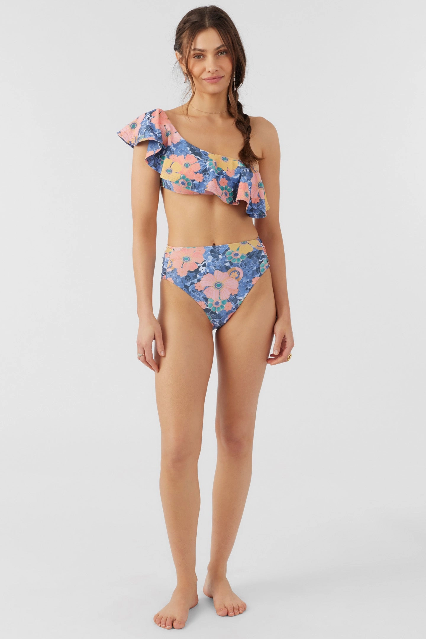 JADIA FLORAL LONG BEACH HIGH WAIST CHEEKY BOTTOMS