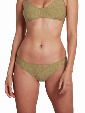 Jenna Classic Brief Bikini Bottom Lurex In Green