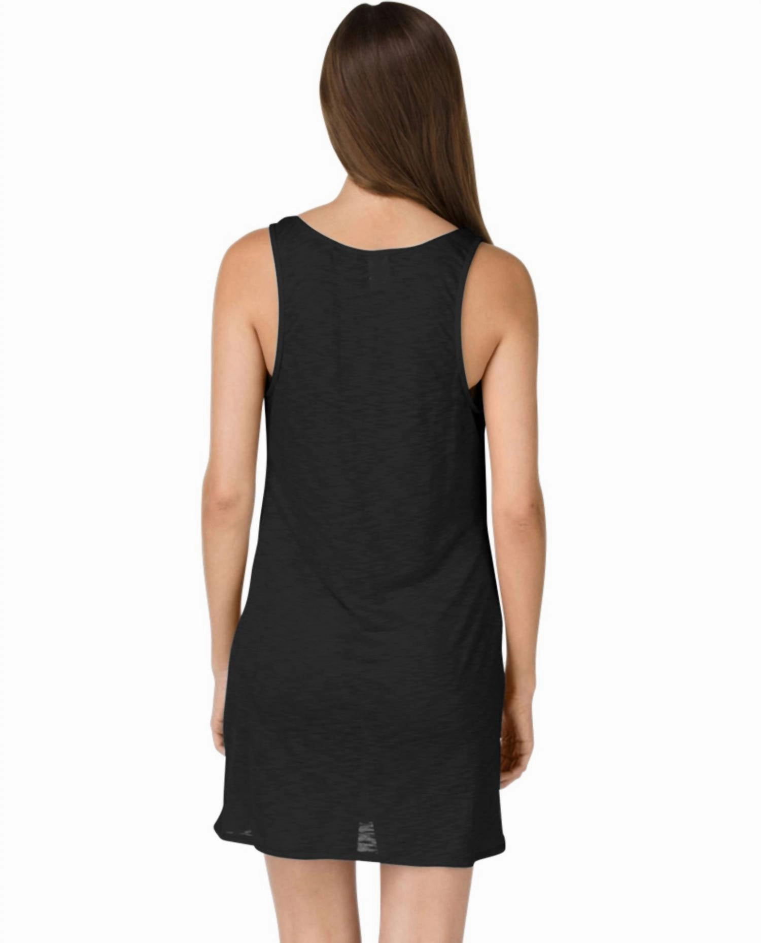 Jersey Tank Dress Cover Up In Black