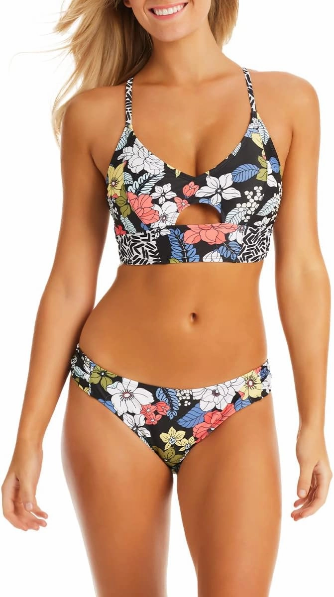 Jessica Simpson Women's Adjustable Cropped Cami Bikini Top