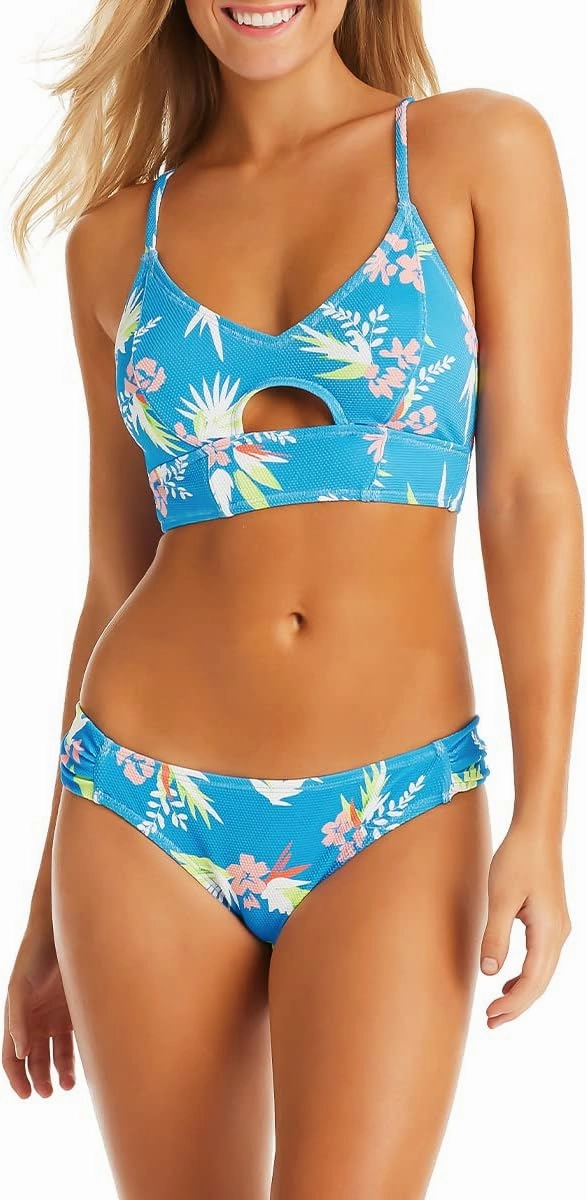 Jessica Simpson Women's Adjustable Cropped Cami Bikini Top