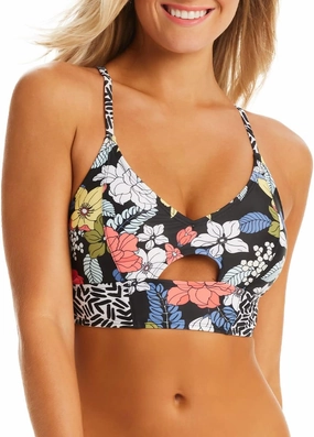 Jessica Simpson Women's Adjustable Cropped Cami Bikini Top