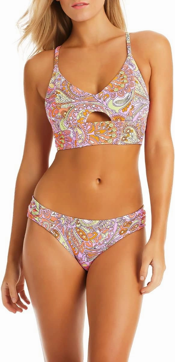 Jessica Simpson Women's Adjustable Cropped Cami Bikini Top