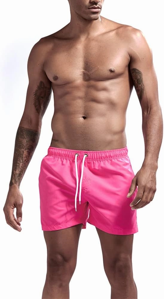 JIHUILAI Mens Swim Trunks Quick Dry Swim Shorts with Mesh Lining Beach Shorts Bathing Suits