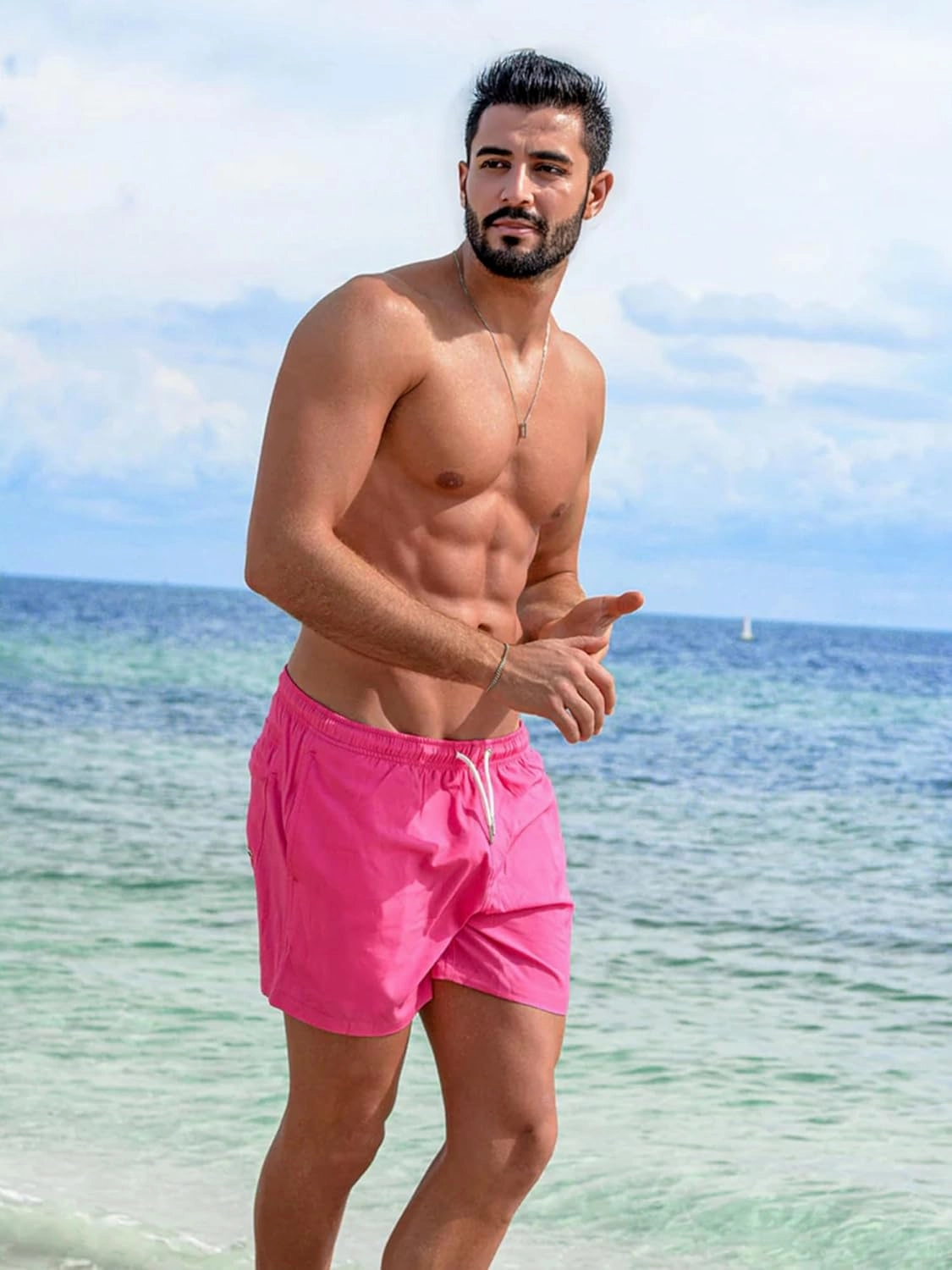 JIHUILAI Mens Swim Trunks Quick Dry Swim Shorts with Mesh Lining Beach Shorts Bathing Suits