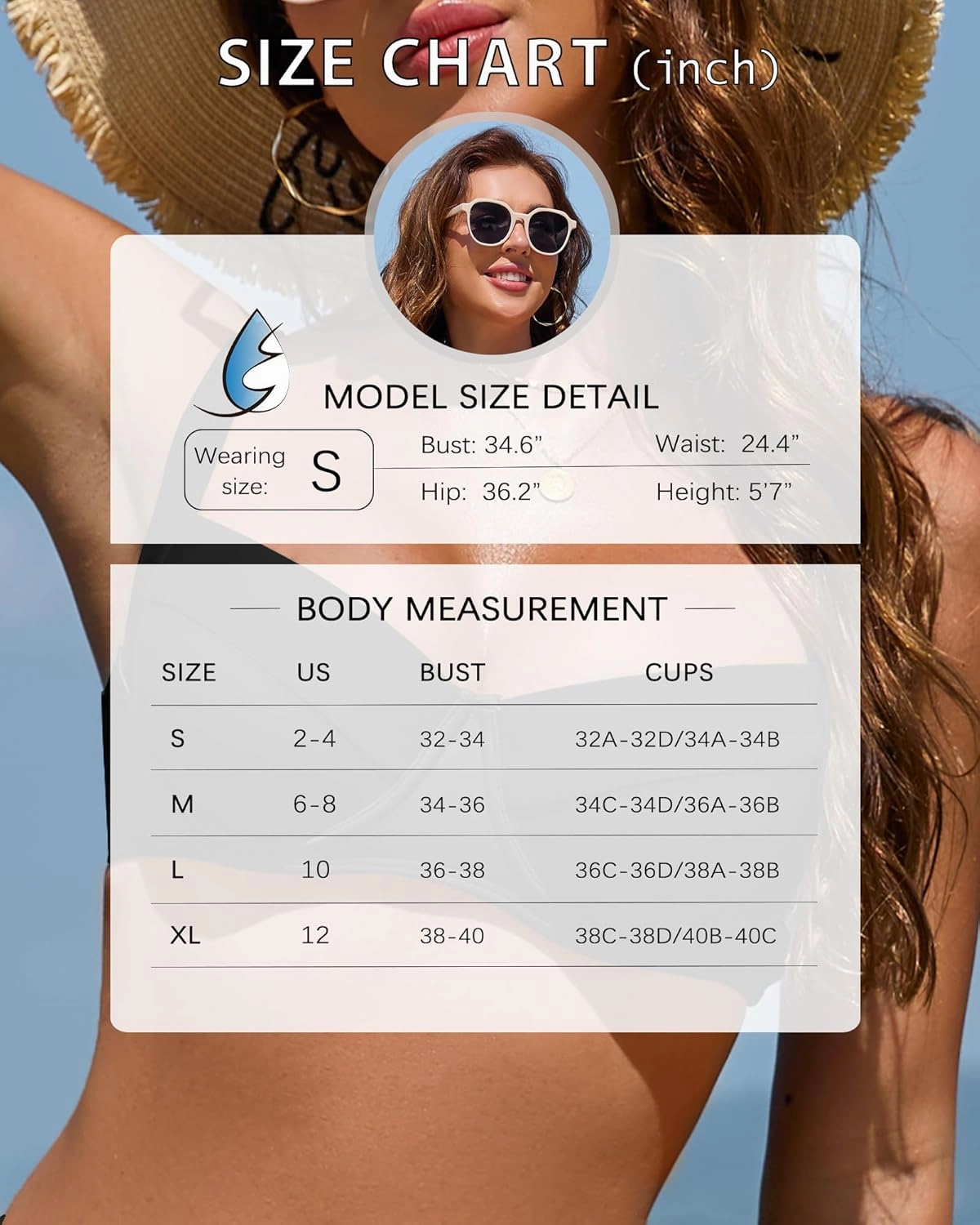 Jolefile Women Underwire Bikini Tops Color Block Swimsuit Tops Molded Cups Push Up Bathing Suit Adjustable Tie Back Swim Top