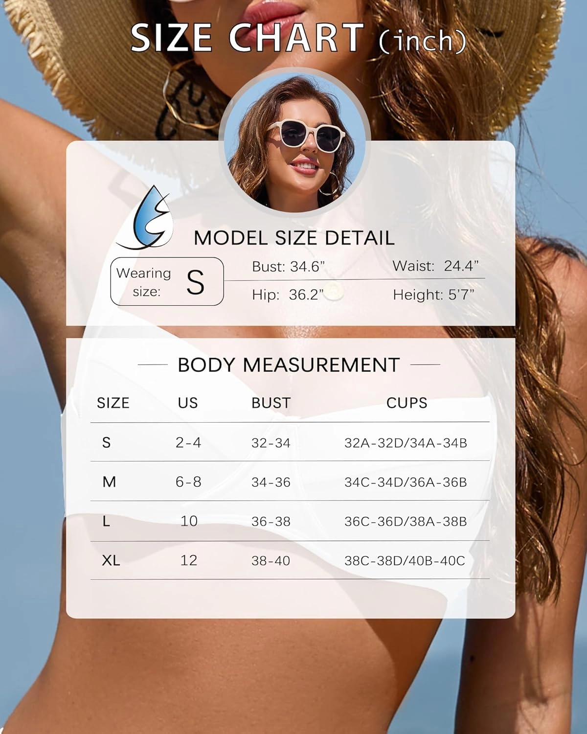 Jolefile Women Underwire Bikini Tops Color Block Swimsuit Tops Molded Cups Push Up Bathing Suit Adjustable Tie Back Swim Top