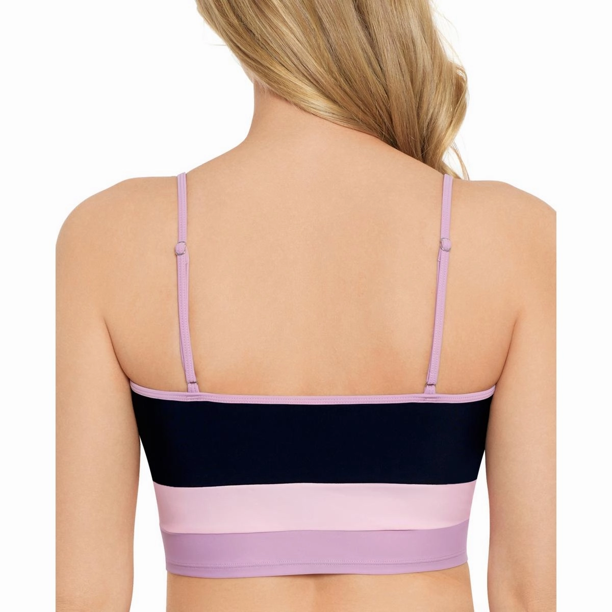 Juniors Womens Colorblock Banded Bikini Swim top