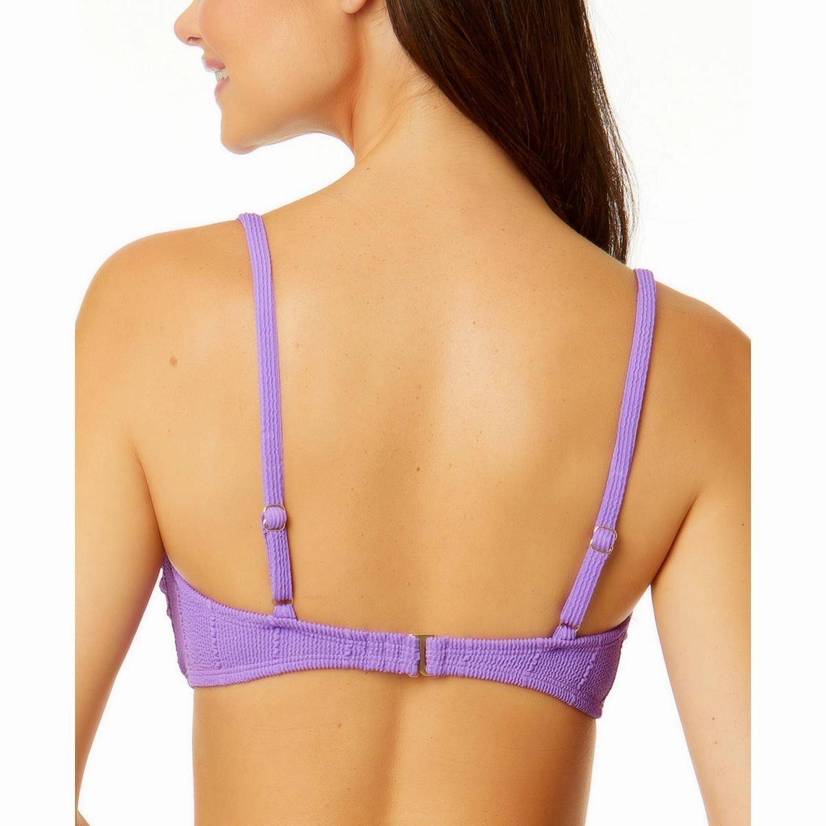 Juniors Womens Ribbed Boning Bikini Swim top