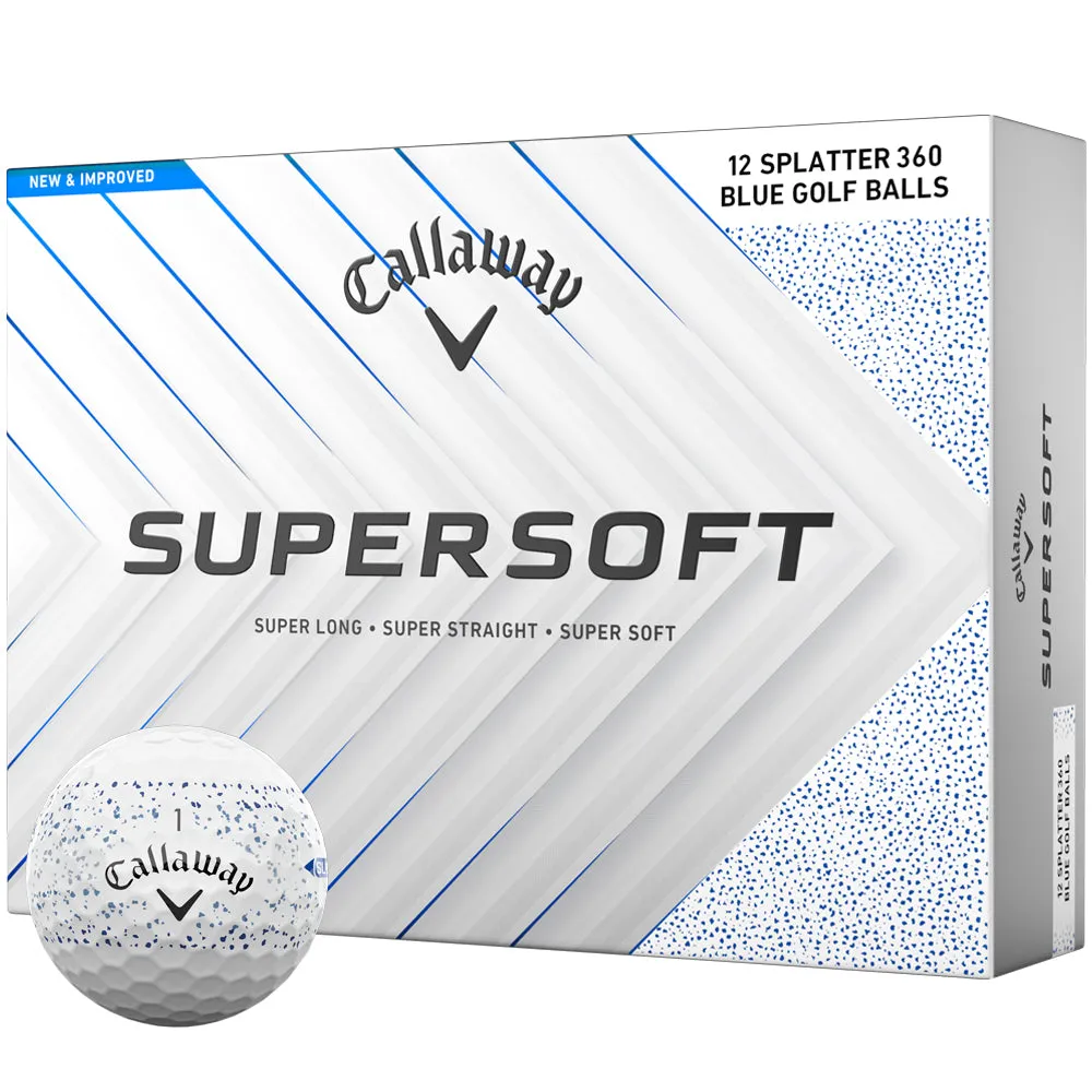 Just Arrived Callaway Supersoft Golf Balls - Blue Splatter - 12 Pack This Just In, Adidas golf shoes, Custom golf head covers