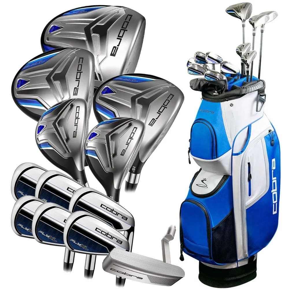 Just Arrived Cobra Fly XL 13-Piece Cart Bag Package Set - Steel - Regular Crowd Favorite, Golf travel essentials, TaylorMade Stealth driver