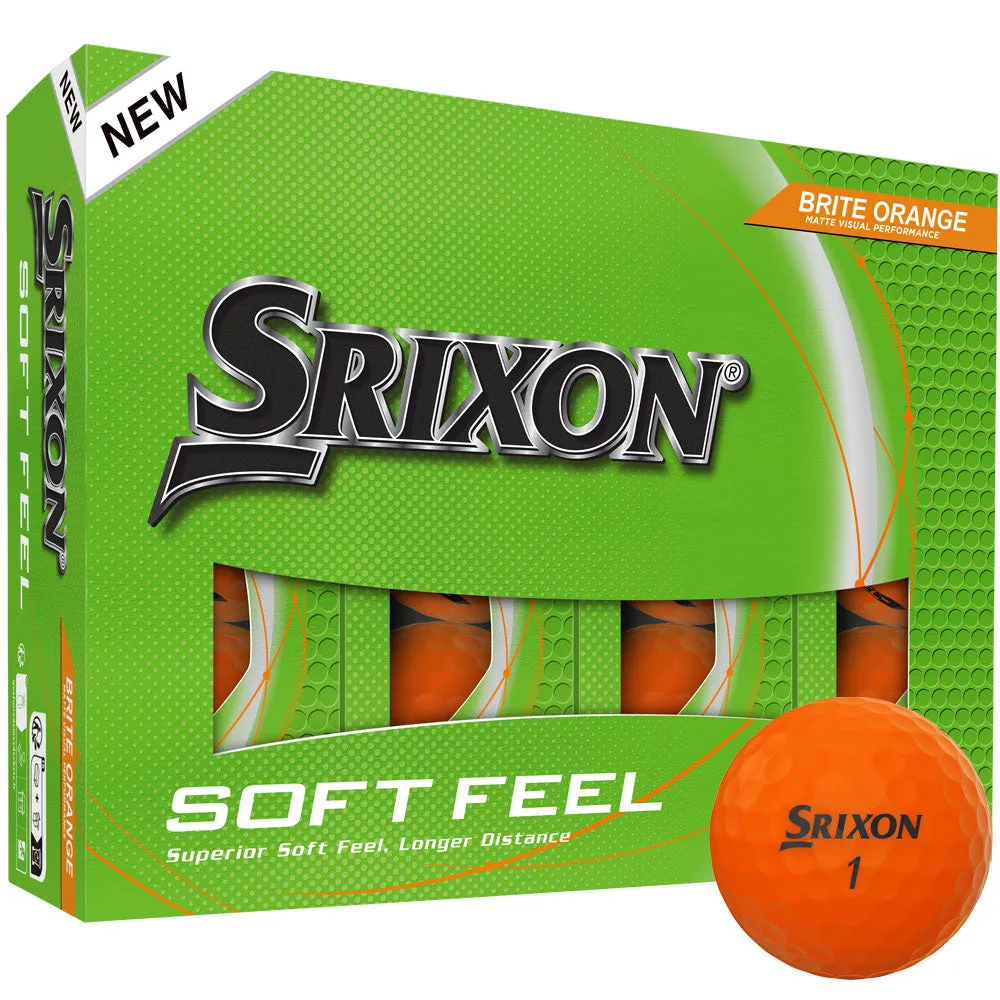 Just Arrived Srixon Soft Feel Golf Balls - Brite Orange - 12 Pack Steal the Spotlight, Biodegradable golf balls, Rain golf gloves, Golf travel essentials