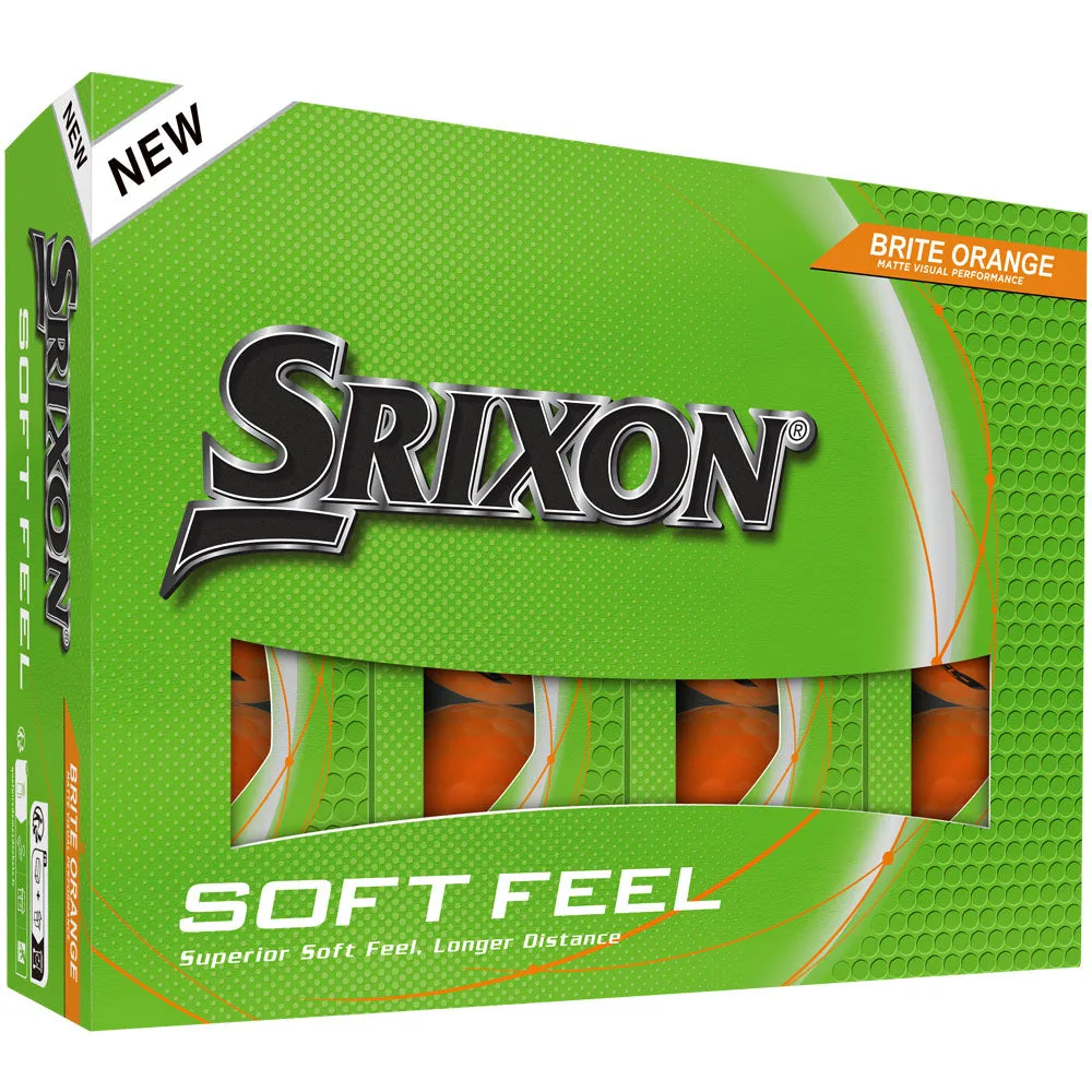 Srixon Soft Feel Golf Balls - Brite Orange - 12 Pack, Callaway golf set, Adjustable golf driver