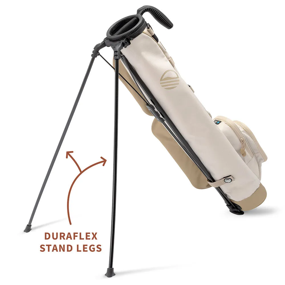 Sunday Golf Loma Pencil Stand Bag - Toasted Almond, Leather golf gloves, Cobra AeroJet driver, Left-handed golf putters