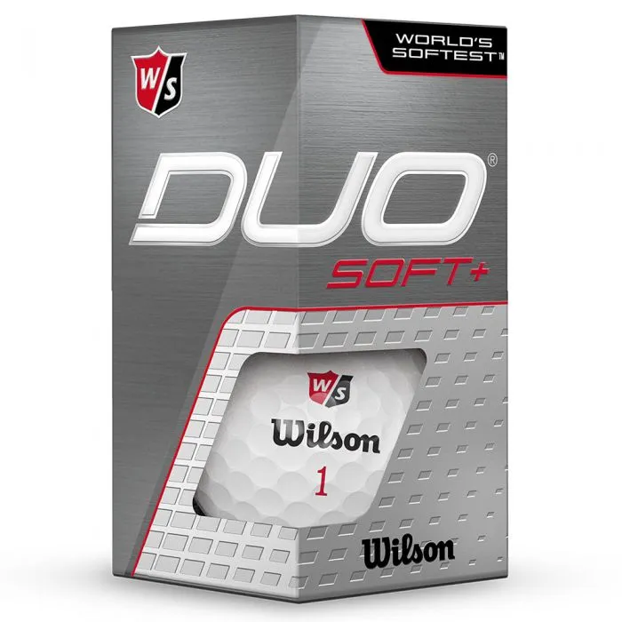 Wilson DUO Soft  Golf Balls - White - Personalised Text, Golf travel essentials, Golf rain gloves, Low spin golf driver