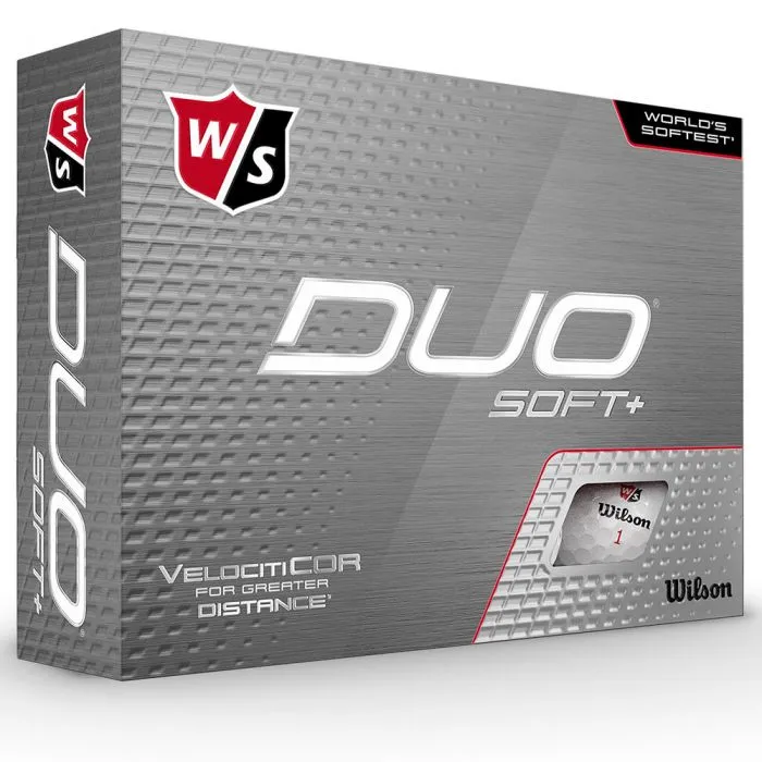 Wilson DUO Soft  Golf Balls - White - Personalised Text, Golf belt with ball marker, Breathable golf pants