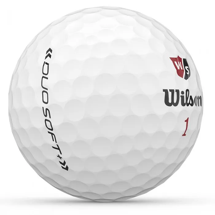 Wilson DUO Soft  Golf Balls - White - Personalised Text, Summer golf sale, Cyber Monday golf discounts, Golf push cart