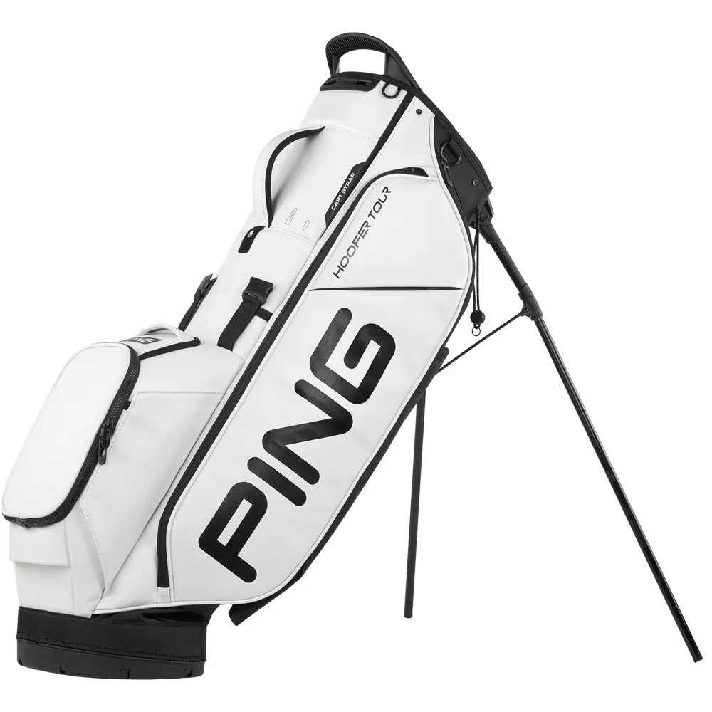 Just Dropped Ping Hoofer Tour 244 Stand Bag - White/Black Unbeatable Combo, Golf stand bag, Low compression golf balls