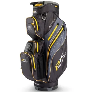 Just Dropped PowaKaddy Dri-TECH Waterproof Cart Bag -  Black/Yellow Meet Your Match, Golf alignment sticks