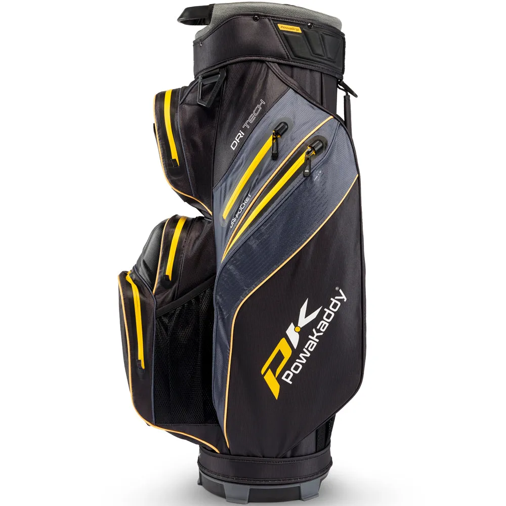 PowaKaddy Dri-TECH Waterproof Cart Bag -  Black/Yellow, Golf divot tool, Golf simulator for home