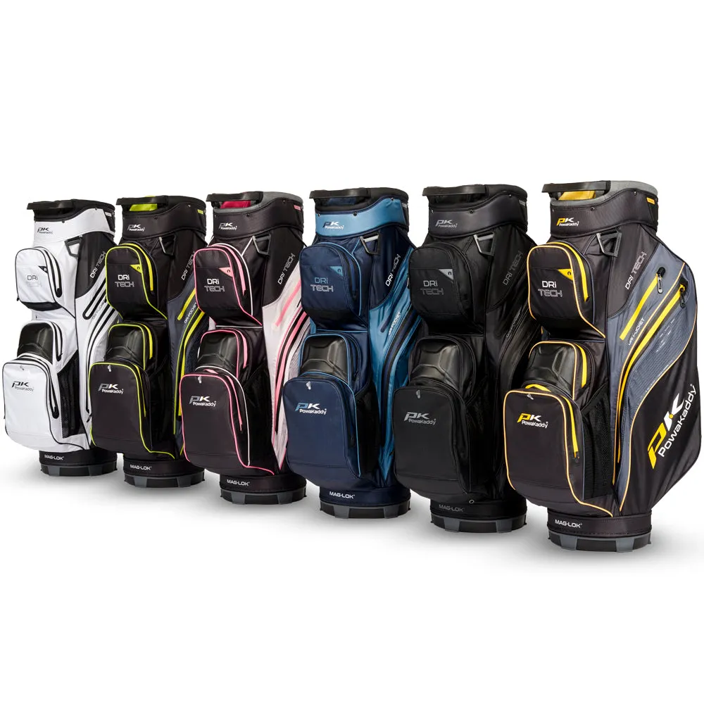 PowaKaddy Dri-TECH Waterproof Cart Bag -  Black/Yellow, Callaway golf set, Lightweight golf bag, MOI golf club technology