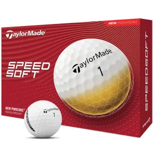 Just Dropped TaylorMade SpeedSoft Golf Balls - White -12 Pack Everyday Essential, Luxury golf accessories, Golf cart accessories