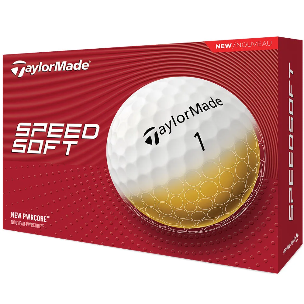 TaylorMade SpeedSoft Golf Balls - White -12 Pack, Golf divot tool, FootJoy golf shoes
