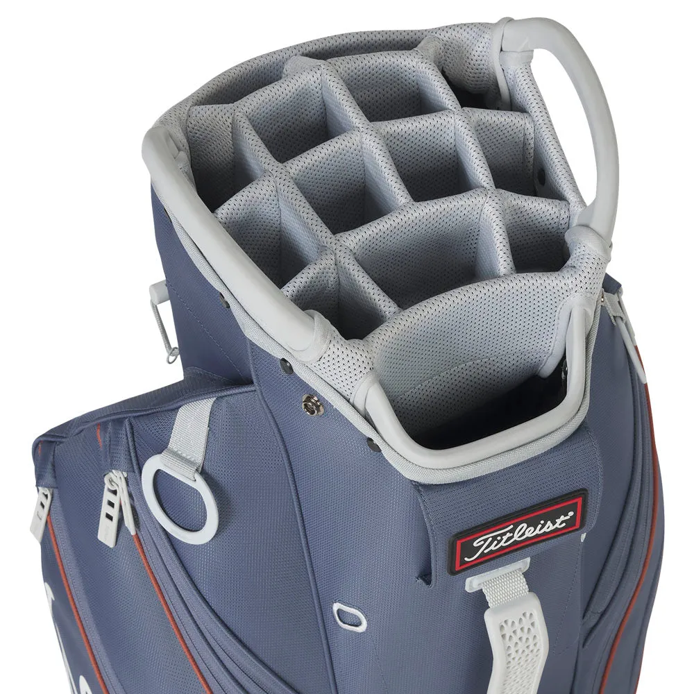 Titleist Cart 14 Lightweight Cart Bag - Washed Indigo, Luxury golf accessories, Golf rain gloves, Bluetooth golf speaker