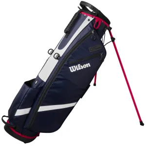Just Dropped Wilson QS Lite Stand Bag - Navy/White/Red Popular Choice, Steel shaft golf irons, Golf mat for home, Golf training aid