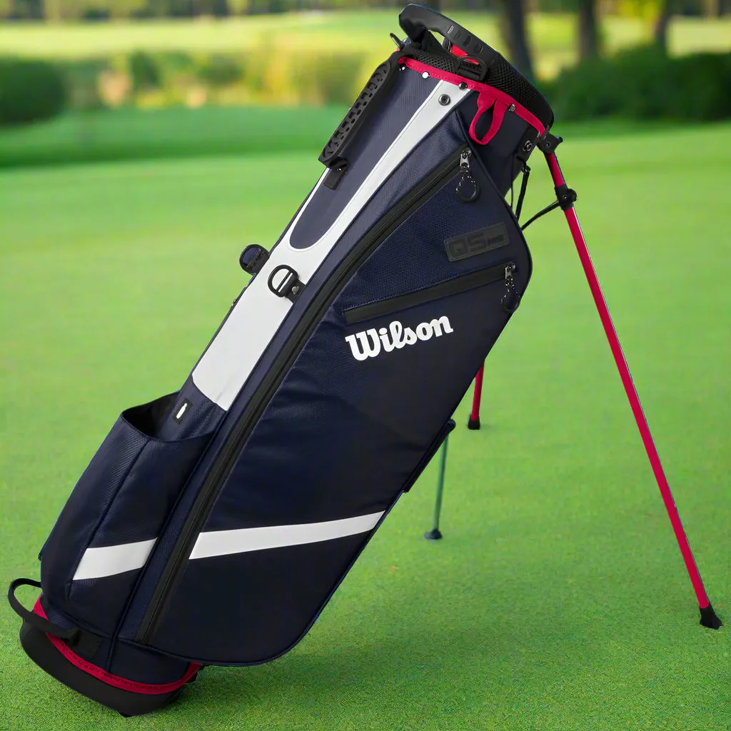 Wilson QS Lite Stand Bag - Navy/White/Red, Summer golf sale