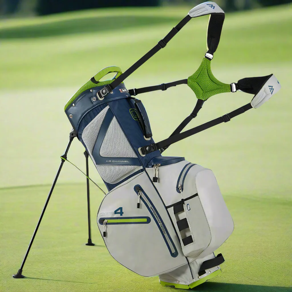 Big Max Aqua Hybrid 4 Waterproof Stand Bag - Navy/Grey/Lime, Women's golf skirts, Black Friday golf deals, Spikeless golf shoes