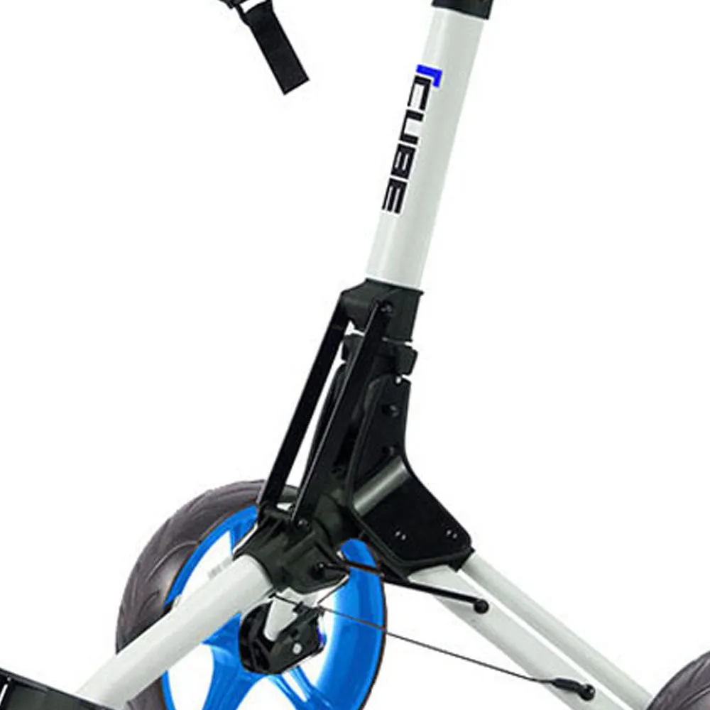 Cube 3 3-Wheel Push Trolley - White/Blue, High visibility golf balls, Recycled golf accessories