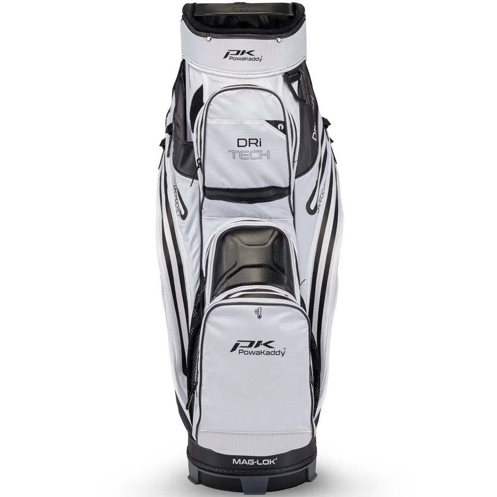 PowaKaddy Dri-TECH Waterproof Cart Bag -  White/Black, Shot tracking golf sensor