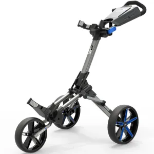 Just for You PowaKaddy Micra 3-Wheel Push Trolley - Gunmetal/Blue Everyday Low Price, Personalized golf balls