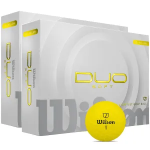 Just for You Wilson Staff Duo Soft Golf Balls - Yellow - Double Dozen You Deserve This, Golf ball retriever