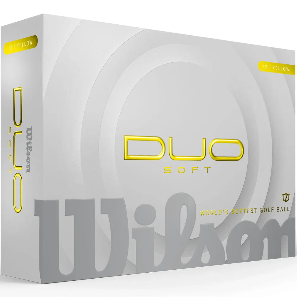 Wilson Staff Duo Soft Golf Balls - Yellow - Double Dozen, Summer golf shoes