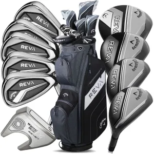 Just Unboxed Callaway REVA 11-Piece Cart Bag Package Set  0.5" Longer Ladies - Black Instant Classic, Summer golf shoes, Golf practice balls