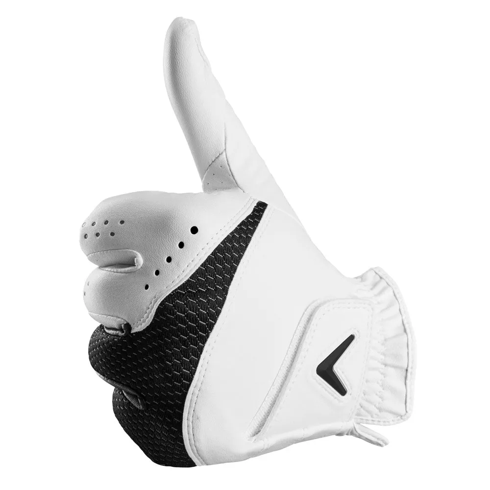 Callaway Weather Spann Golf Gloves (2 Pack) - White, Golf practice net