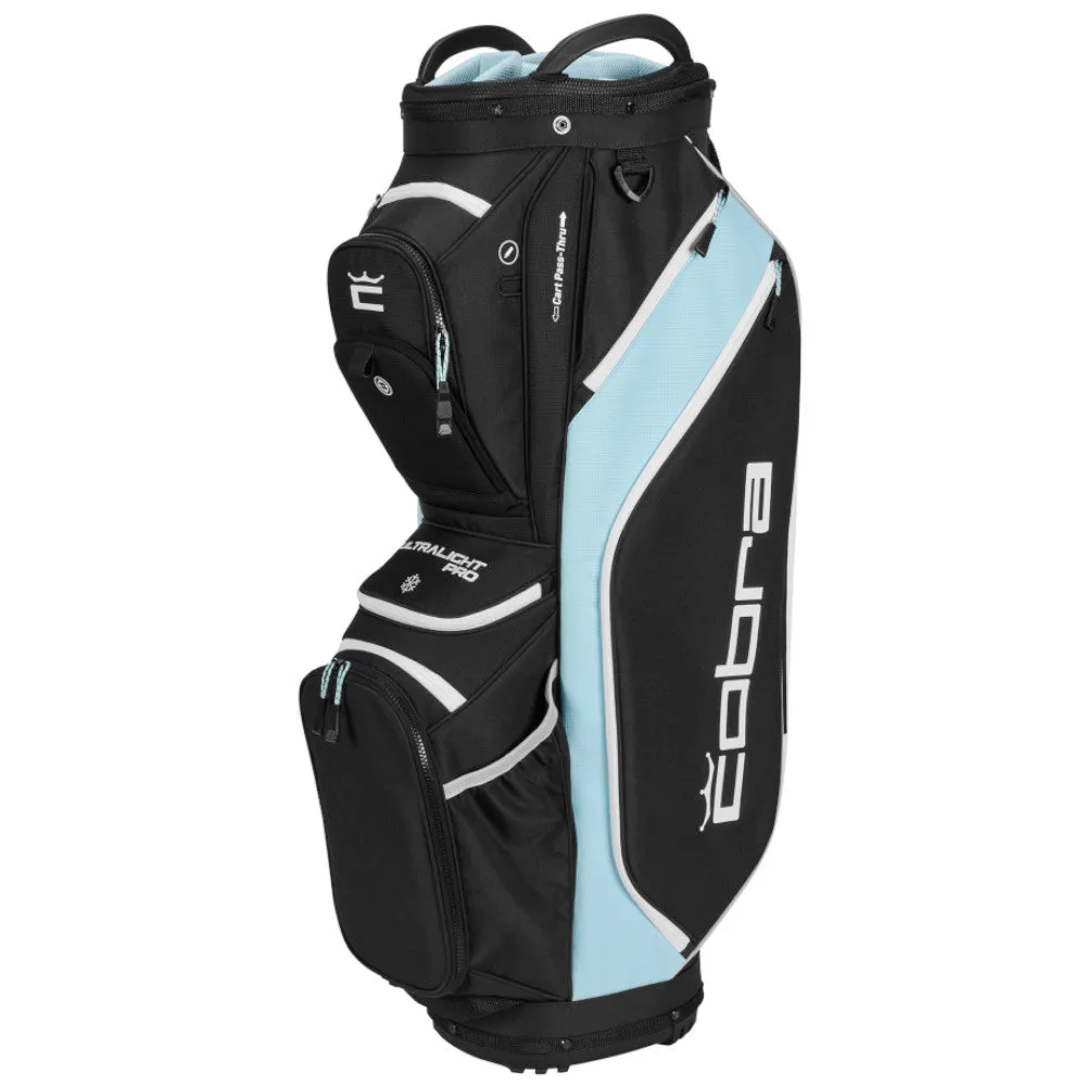 Just Unboxed Cobra Ultralight Pro Cart Bag - Puma Black/Cool Blue Simple. Smart. Powerful., Golf cart cup holder, Sustainable golf clothing