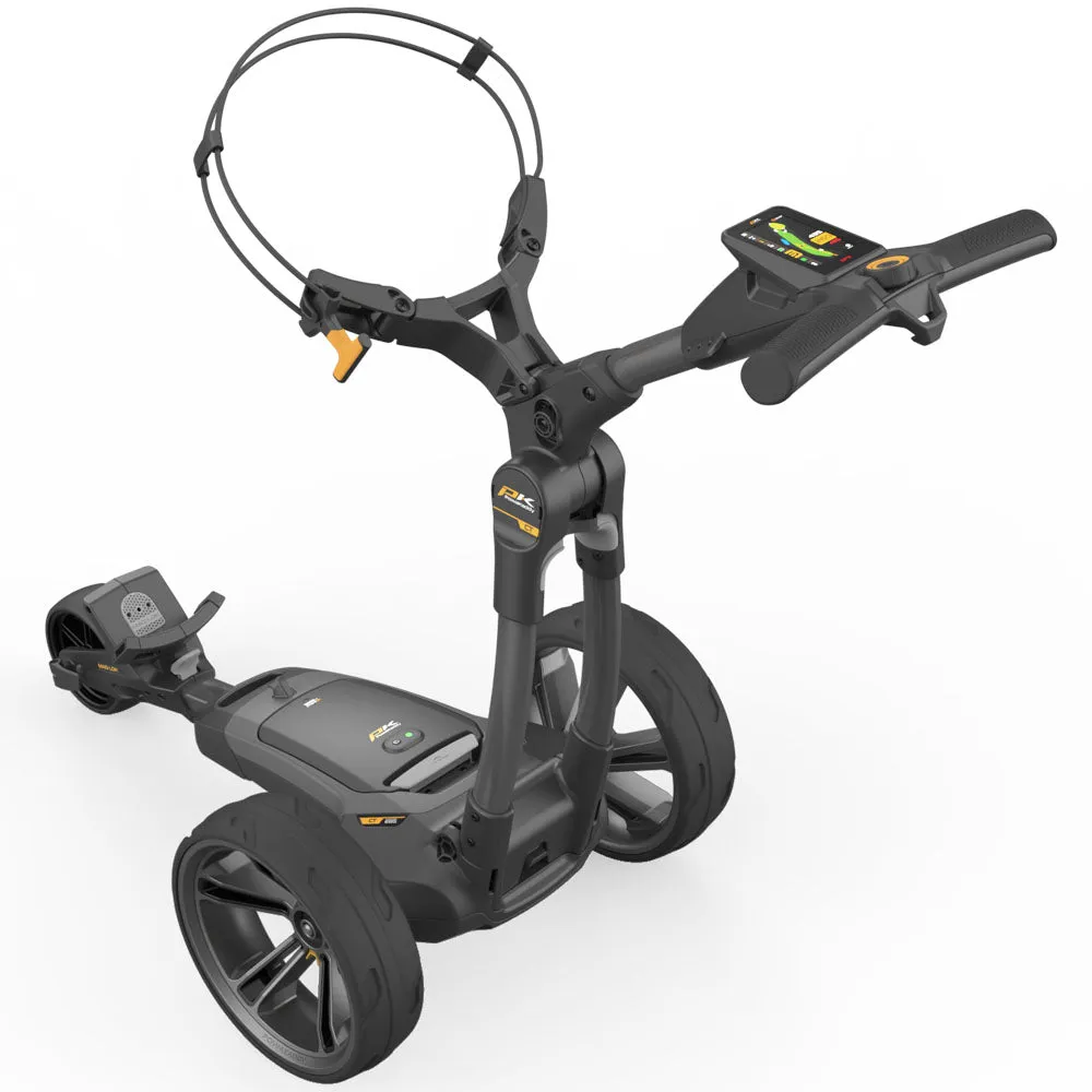 PowaKaddy CT10 GPS EBS Electric Trolley - Gun Metal - 2025, Golf launch monitor