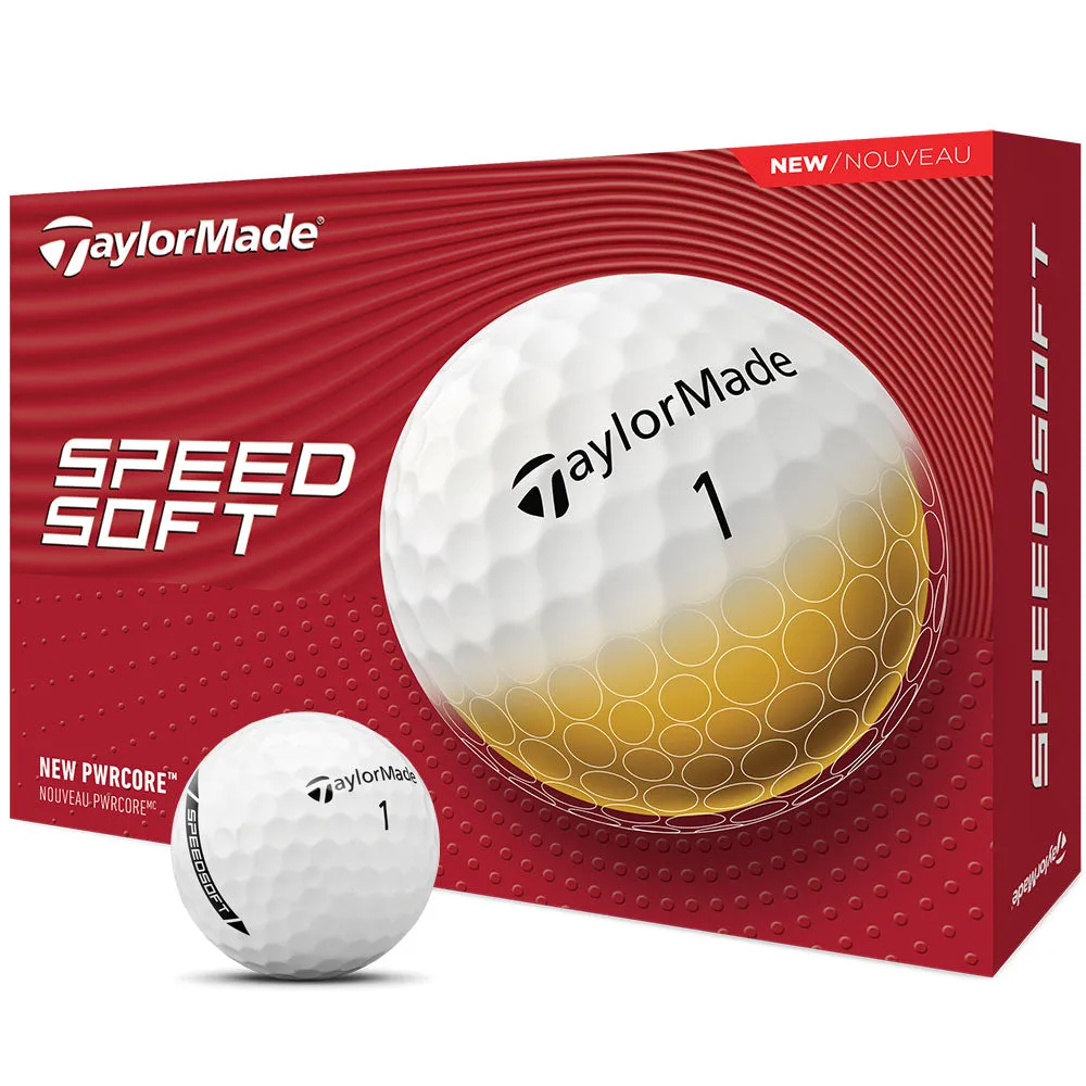 Just Unboxed TaylorMade SpeedSoft Golf Balls - White -12 Pack Hot Pick, Golf travel case, Ping G430 hybrid, Golf cart cup holder
