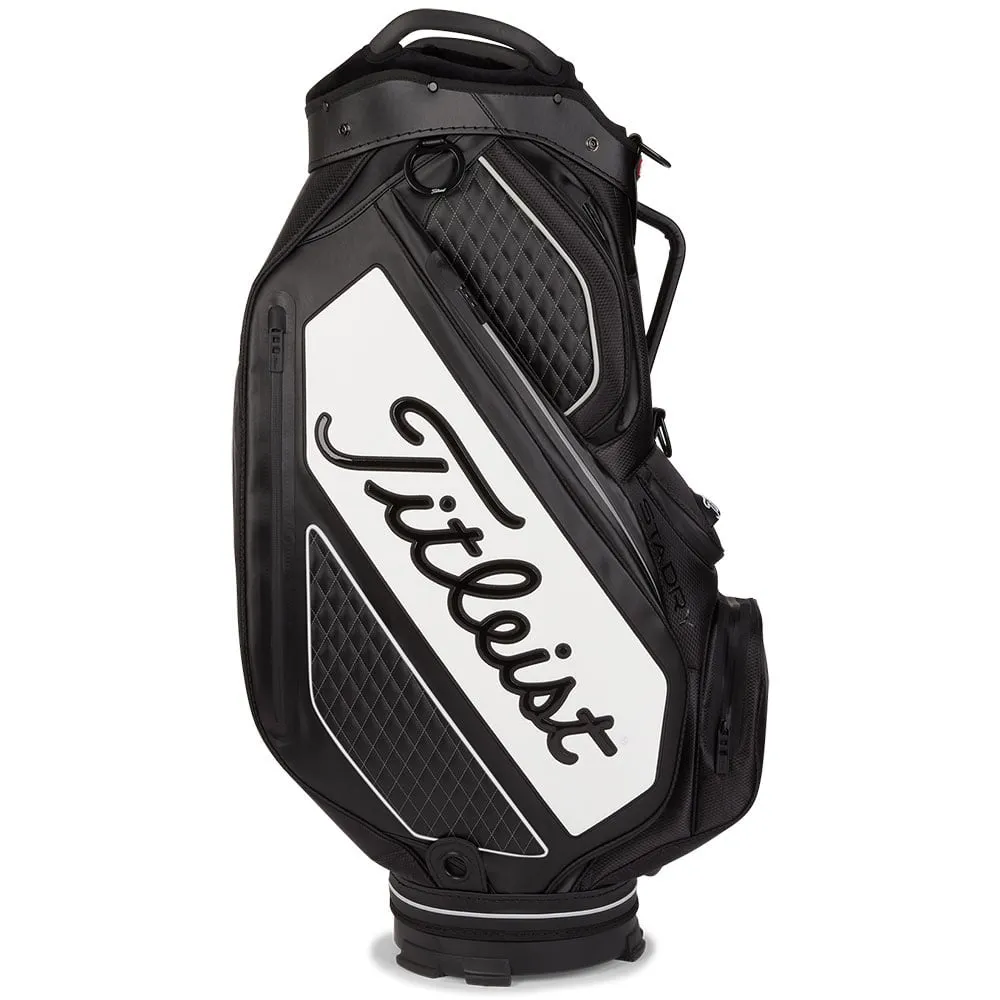 Titleist Tour Series Premium StaDry Waterproof Cart Bag - Black/White, Low spin golf driver, Steel shaft golf irons