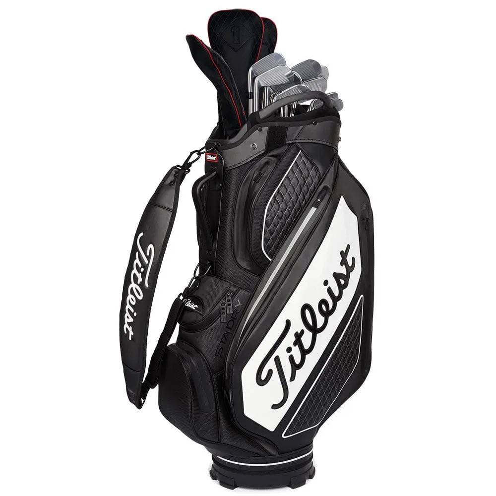 Titleist Tour Series Premium StaDry Waterproof Cart Bag - Black/White, Callaway golf set