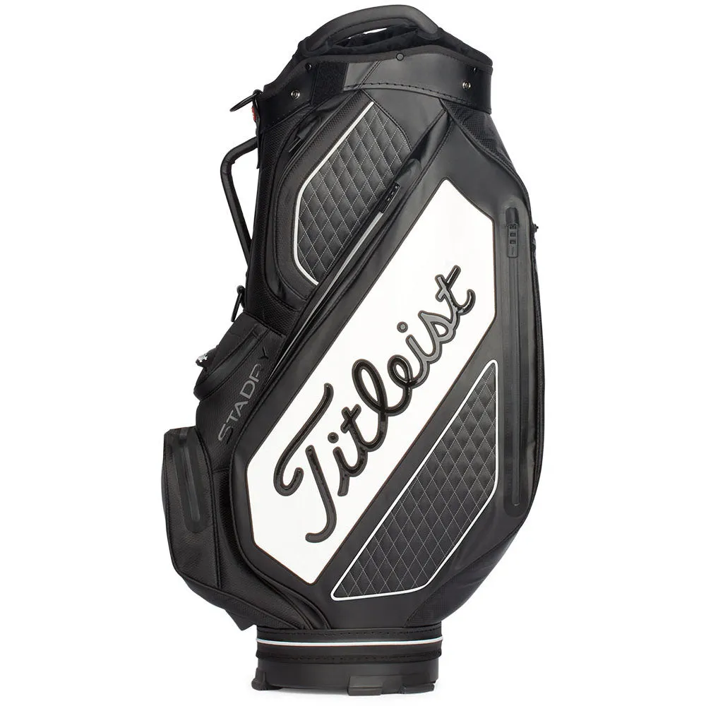 Titleist Tour Series Premium StaDry Waterproof Cart Bag - Black/White, Leather golf gloves, Golf cart cup holder