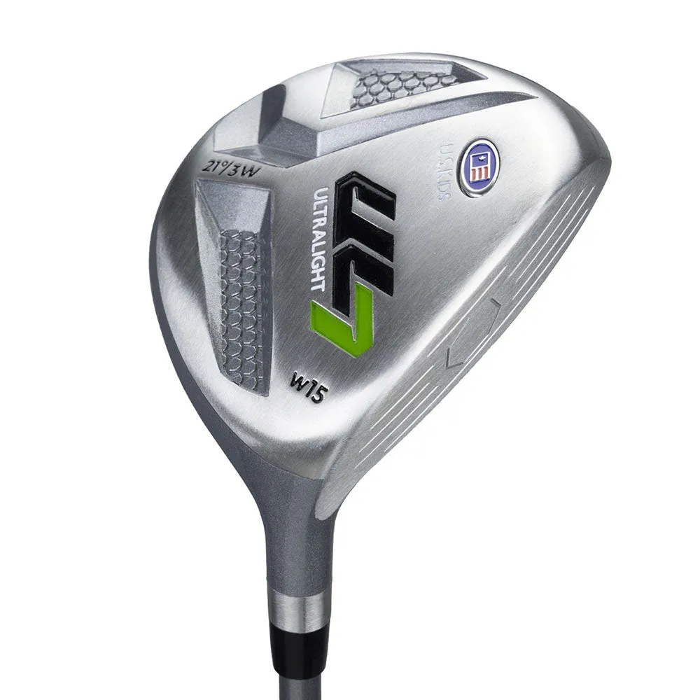 Just Unboxed U.S Kids Golf Junior Ultralight 7 57 Fairway Wood - (57-60" Golfer Height) Too Good to Miss, Golf shaft puller tool, Golf alignment sticks, Golf club head covers