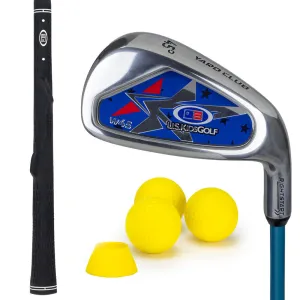 Just Unboxed U.S. Kids Golf RS3-48 Junior Yard Club with 3 Yard Balls and Tee (48-51" Golfer Height) Limited Edition, Callaway Paradym irons