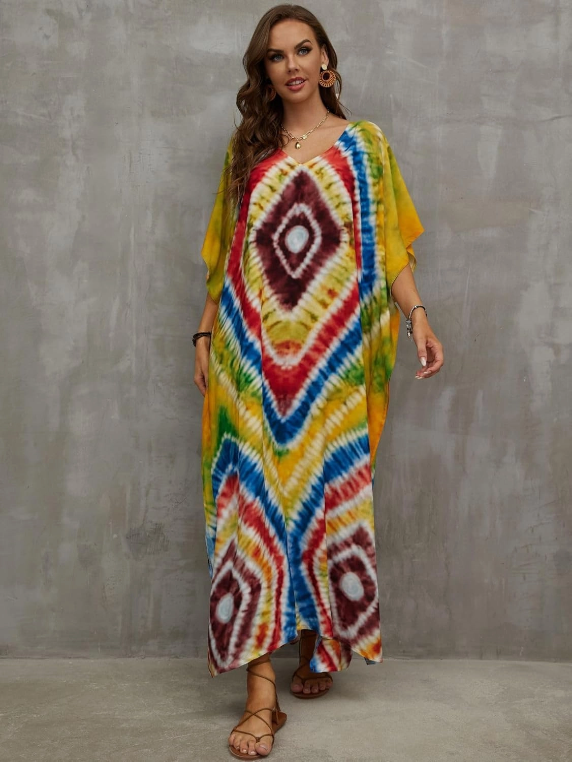 Kaftan Dresses for Women Plus Size Bathing Suit Cover up Caftan Maxi Beach Dresses