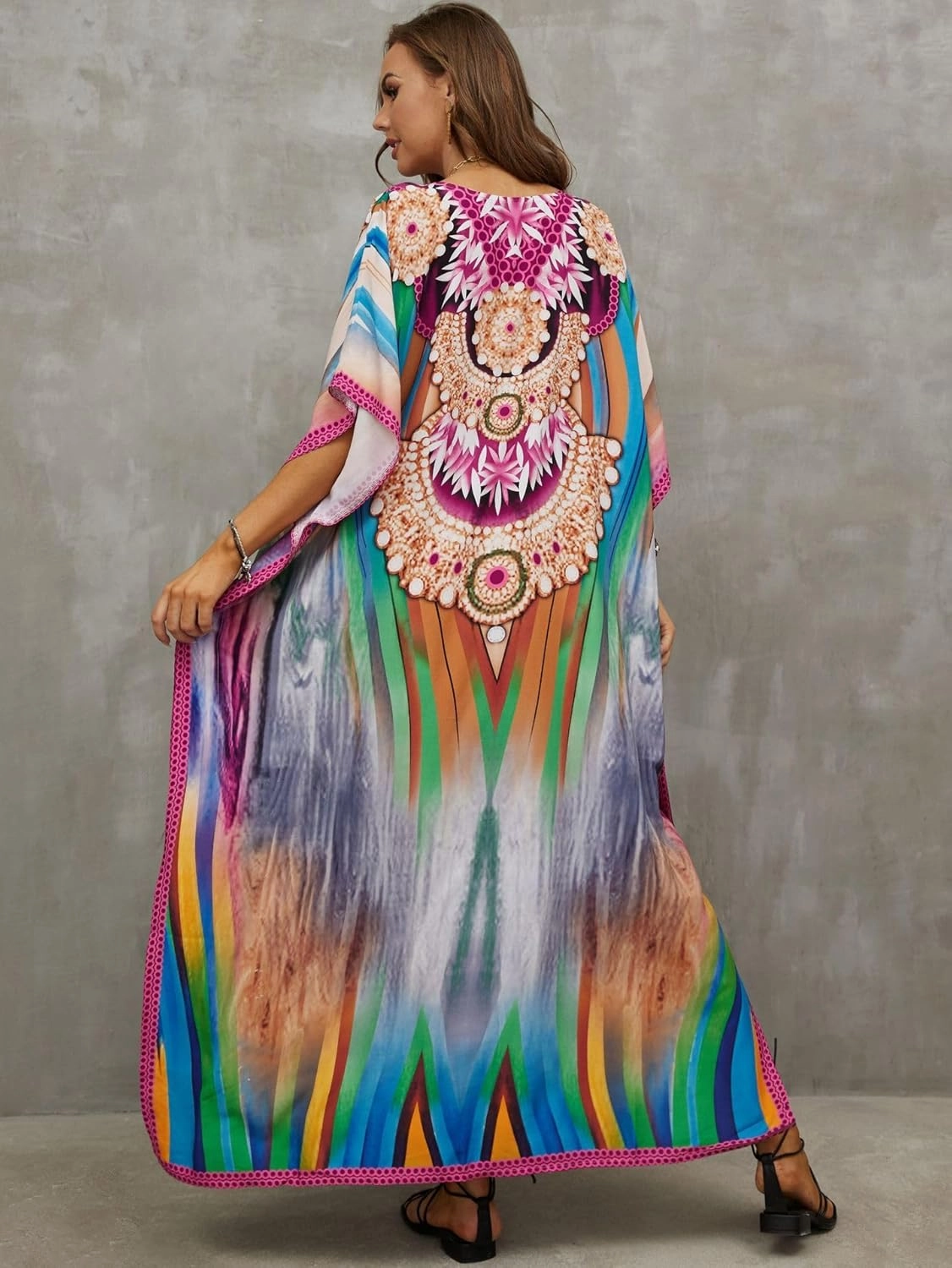 Kaftan Dresses for Women Plus Size Bathing Suit Cover up Caftan Maxi Beach Dresses
