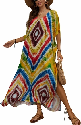 Kaftan Dresses for Women Plus Size Bathing Suit Cover up Caftan Maxi Beach Dresses